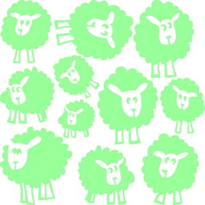 Svítící samolepka Fanastick Sheeps