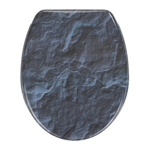 WC sedátko se snadným zavíráním Wenko Slate Rock, 44,5 x 36,5 cm