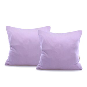 Sada 2 fialových bavlněných povlaků na polštáře DecoKing Amber Violet, 40 x 40 cm