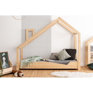 Domečková postel z borovicového dřeva Adeko Luna Adra, 80 x 160 cm