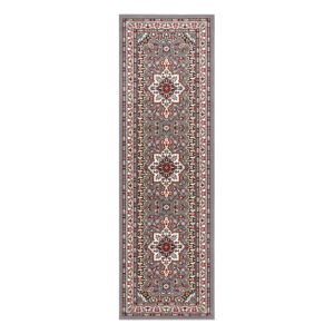 Šedý koberec Nouristan Parun Tabriz, 80 x 250 cm