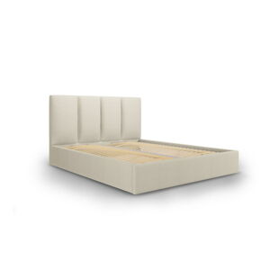 Béžová dvoulůžková postel Mazzini Beds Juniper, 160 x 200 cm