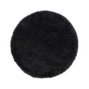 Černý koberec Flair Rugs Sparks, ⌀ 133 cm