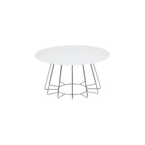 Bílý konferenční stolek Actona Casia, ⌀ 80 cm