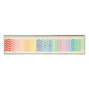 Dortové svíčky v sadě 50 ks Rainbow Striped Mini – Meri Meri