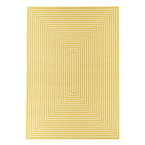 Žlutý venkovní koberec Floorita Braid, 160 x 230 cm