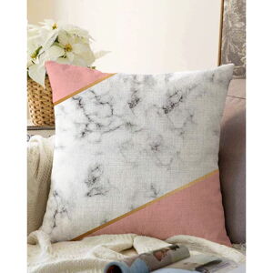 Povlak na polštář s příměsí bavlny Minimalist Cushion Covers Girly Marble, 55 x 55 cm