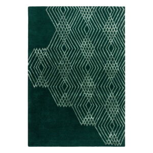 Zelený vlněný koberec Flair Rugs Diamonds, 160 x 230 cm