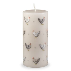 Béžová velikonoční svíčka Unipar Cute Hens, doba hoření 73 h