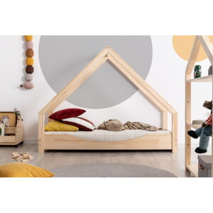 Domečková dětská postel z borovicového dřeva Adeko Loca Elin, 70 x 200 cm