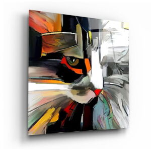 Skleněný obraz Insigne Abstract Cat, 60 x 60 cm