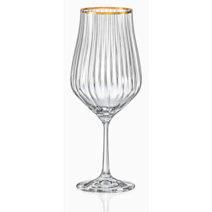 Sada 6 vinných sklenic Crystalex Golden Celebration, 450 ml