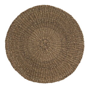 Hnědý koberec z mořských řas Geese Rustico Natura, ⌀ 100 cm