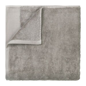 Šedý bavlněný ručník Blomus, 50 x 100 cm