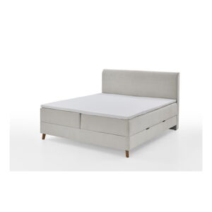 Béžová boxspring postel s úložným prostorem 180x200 cm Memphis - Meise Möbel