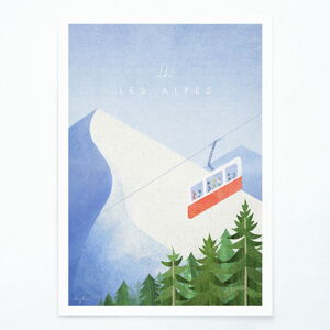 Plakát Travelposter Les Alpes, A3