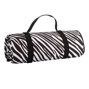 Černobílá pikniková deka Navigate Zebra Stripes, 150 x 140 cm